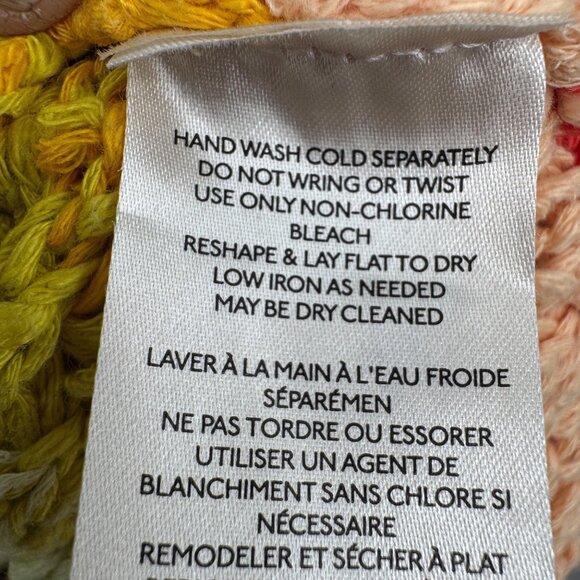 Free People Vest Women’s Size small Rainbow Stripe Summer Daze knit V neck vest - Picture 11 of 13